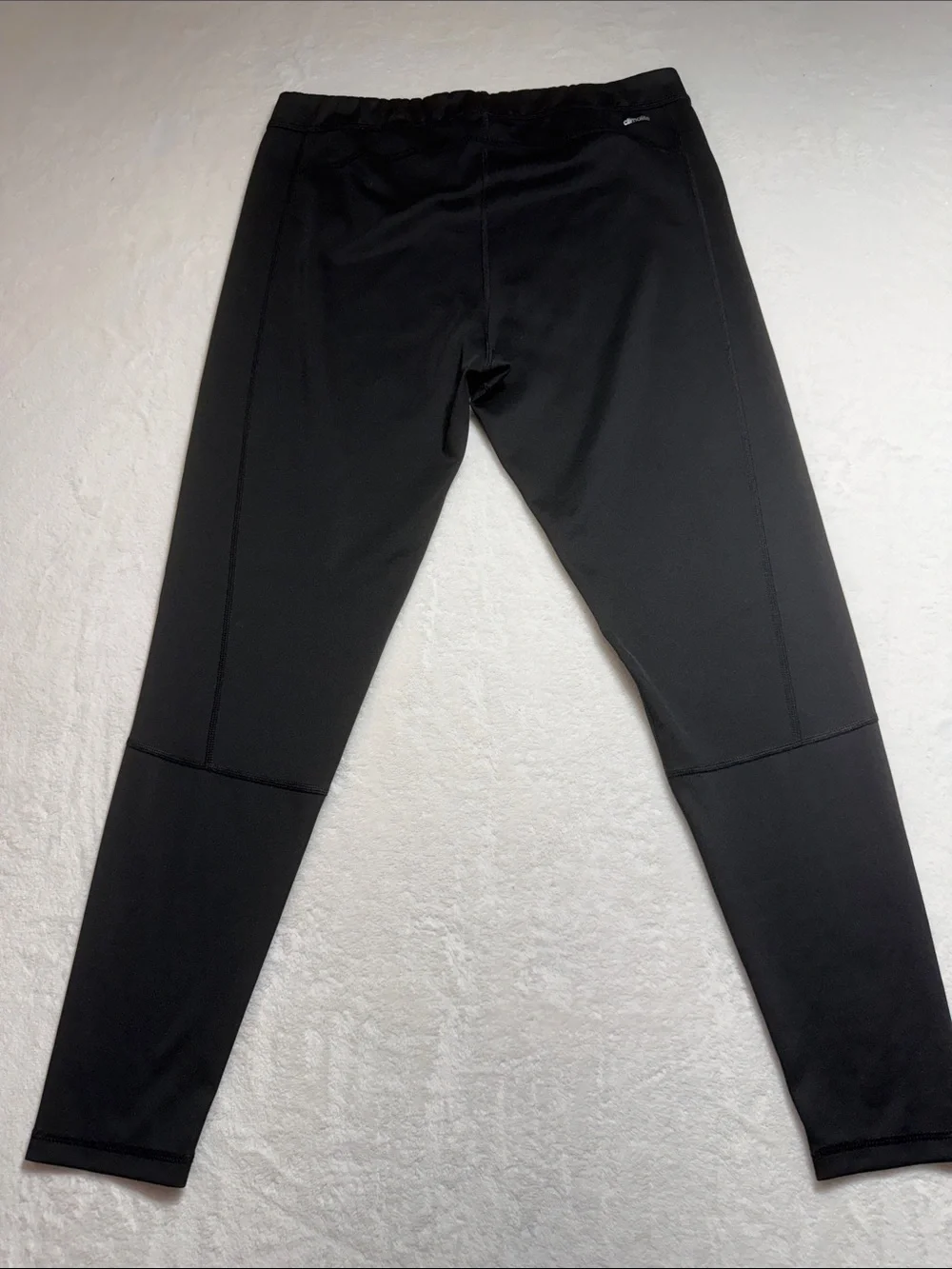 adidas Black Athletic Leggings with Silver Logo